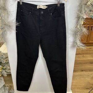 Soft Surroundings Women's  Black Fly Front Skinny Size‎ 12